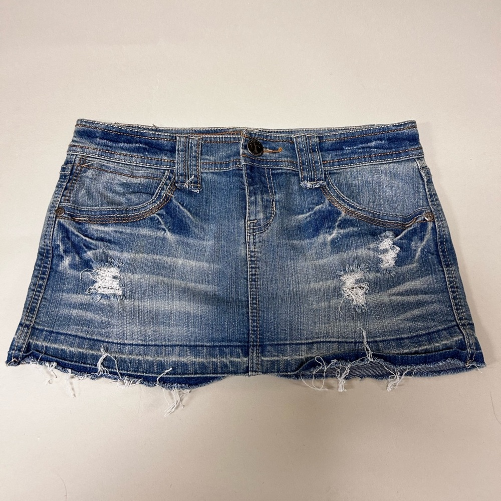Denim mini skirt